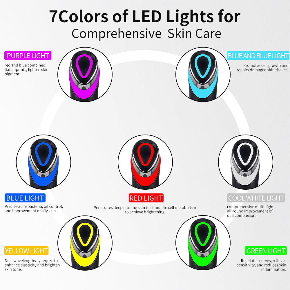 7 Color Light Vibration Face Massager